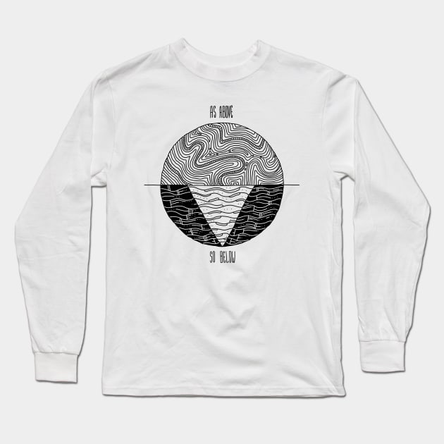 Hermetic Horizon Long Sleeve T-Shirt by OsFrontis